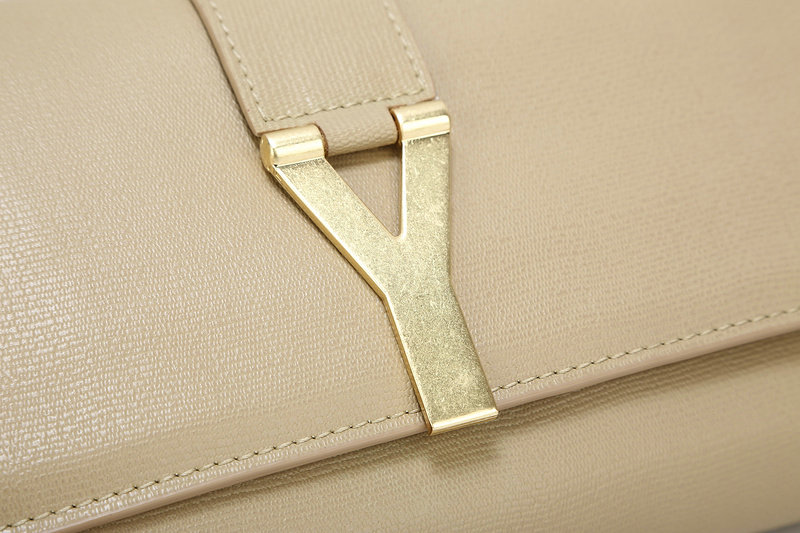 YSL belle de jour original saffiano leather clutch 30318 cream